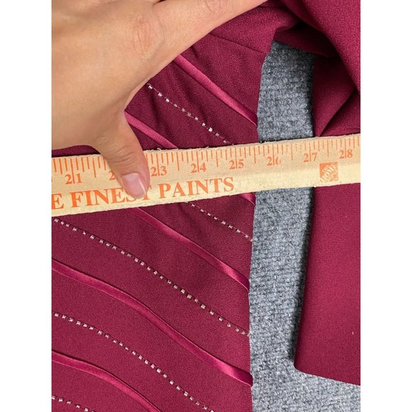 Candlelight & Champagne Blazer Women's 22W 100% Polyester Burgundy Adults - Picture 4 of 7